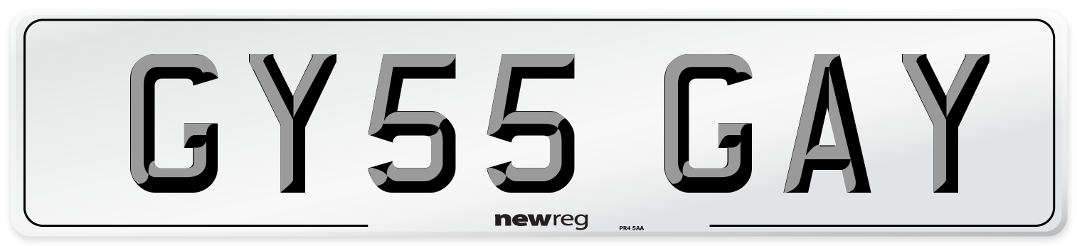 GY55 GAY Number Plate from New Reg